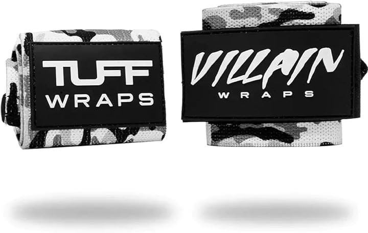 タフラップ tuff Wrapsリストラップ 筋トレ用手首固定サポーター(ブラックカモフラージュ, 24)