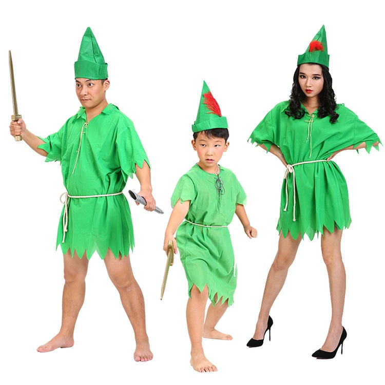 ハロウィン子供用コスチューム子供用ビッググリーンマンコスチュームハンターコスチューム子供用ピーターパンコスチュームスーツ