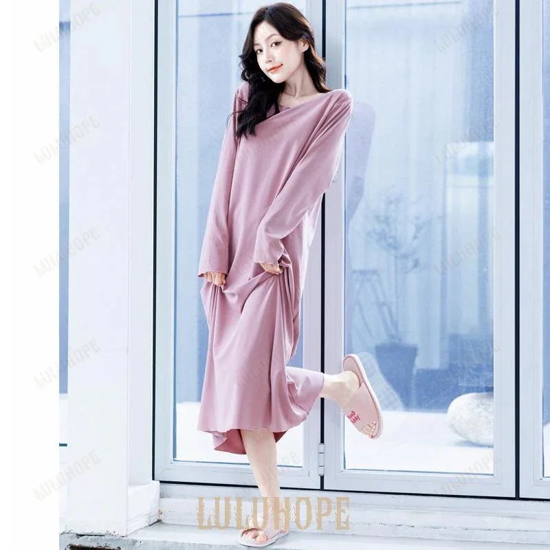 パジャマ レディース ルームウェア 春秋 ワンピースタイプ 綿 長袖 女性 可愛い ロング 韓国風 寝巻き 部屋着 ゆったり 大きいサイズ 5,695円