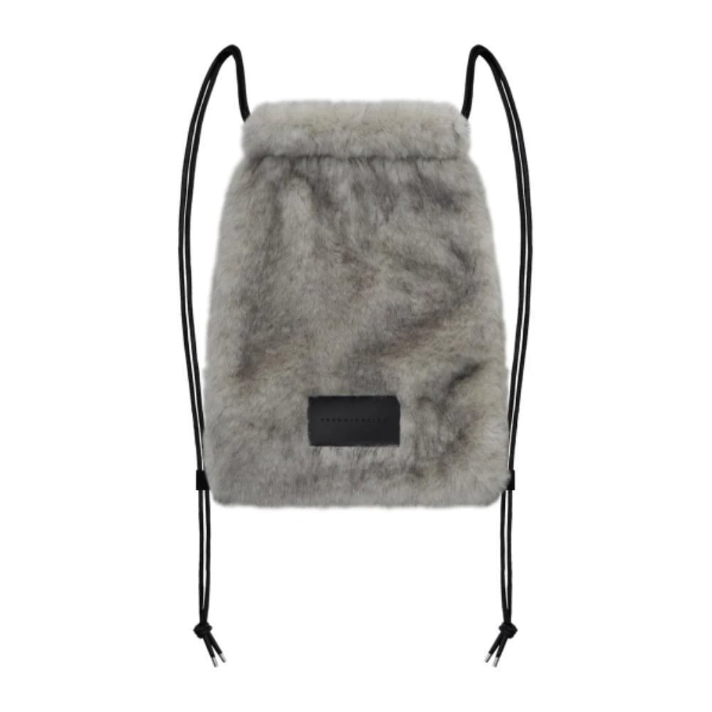 TREEMINGBIRD Volume Fur String back pack Light Gray TM