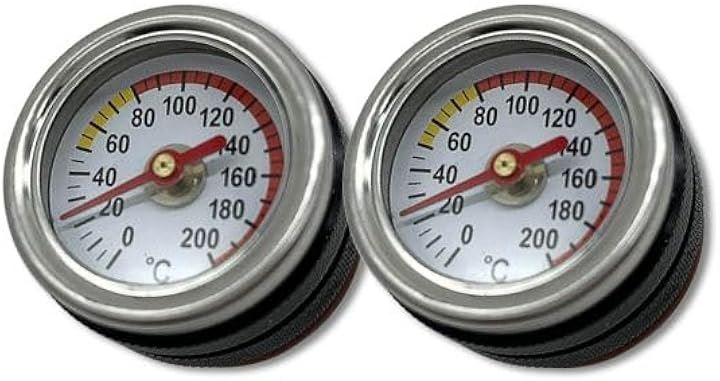 互換品 バイク オートバイ 油温計 オイルテンプメーター 汎用 黒 2個(ブラック, 2個入り) 5,491円