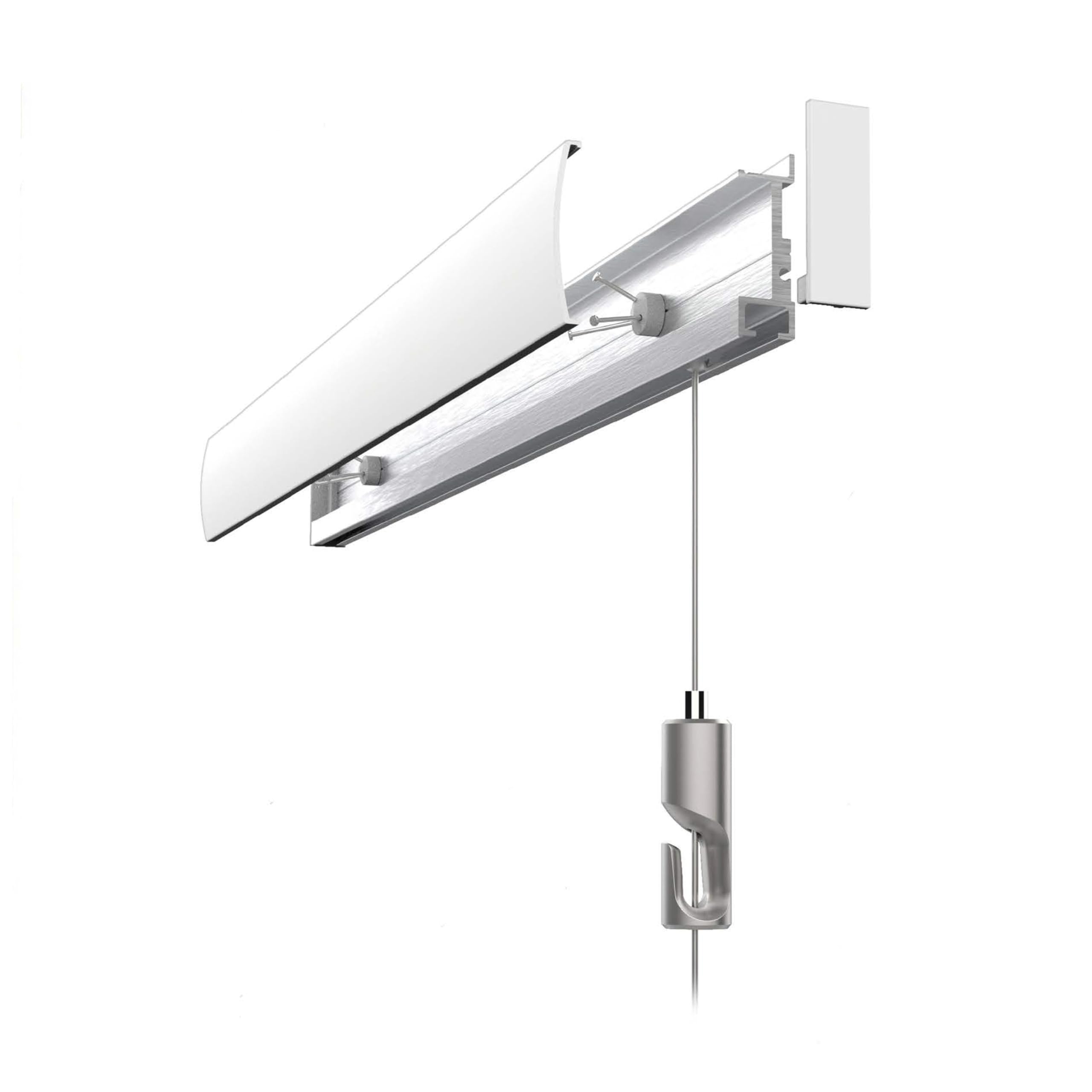 福井金属工芸 レールサン ピクチャーレール 幅100 スタイリッシュ ボール式 銀色ミニワイヤーセット 額 絵画展示 DIY 賃貸 壁面 石膏ボード用 WRS-100B