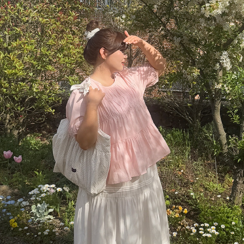 [イーブレットバイJSTYLE] イーブレットビジュアルシャーリングパフコットンブラウス JSTYLE 6,204円