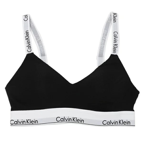 ブラジャー ブラレット モダン コットン カップ付 ブラック レディース QF7059 001