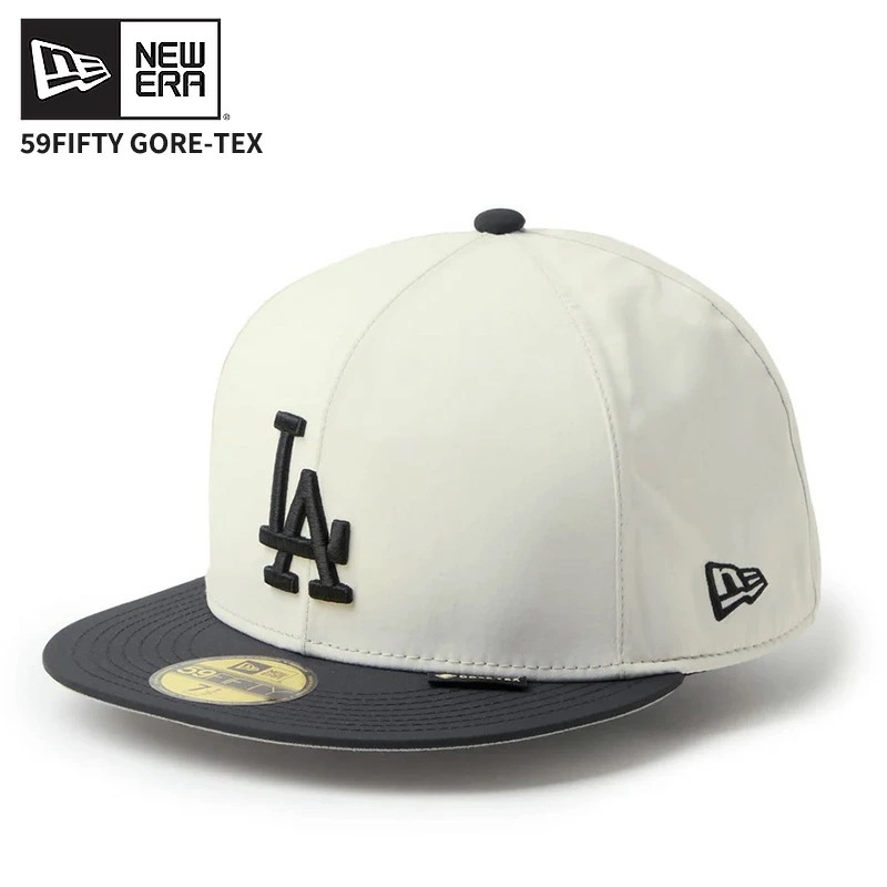 ニューエラ 59FIFTY MLB ゴアテックス メンズ キャップ ロサンゼルス・ドジャース ストーン ブラック アメカジ 14745172