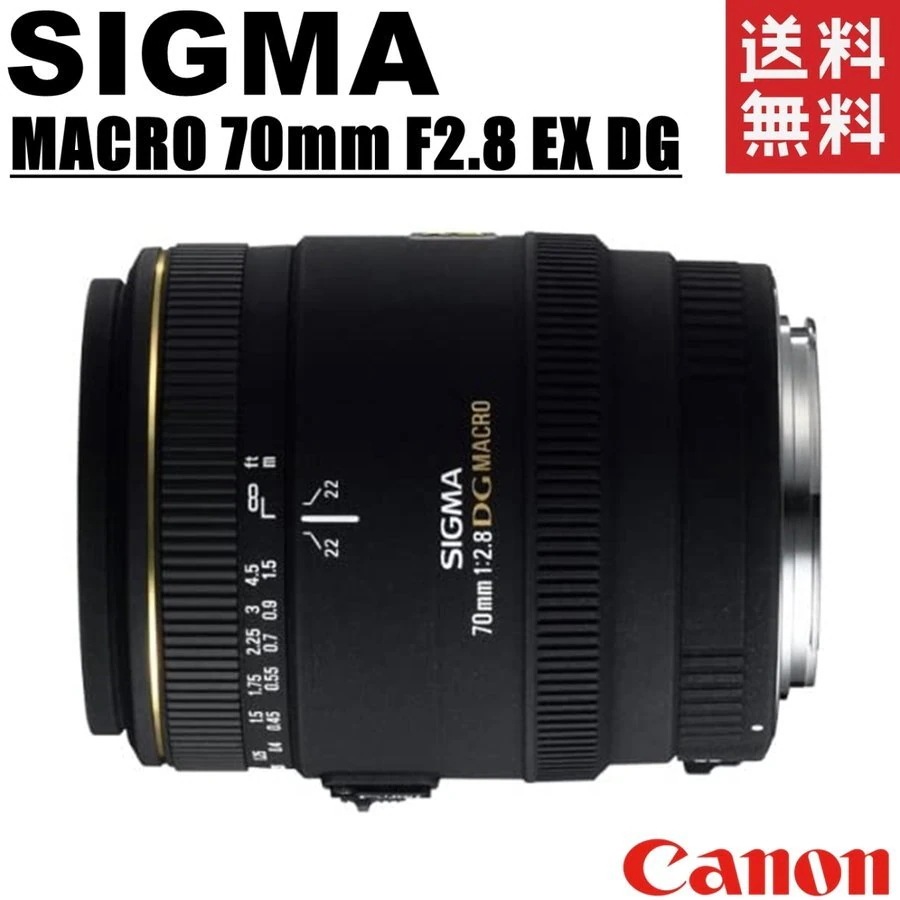MACRO 70mm F2.8 EX DG キヤノン用 単焦点マクロ レンズ カメラ 中古
