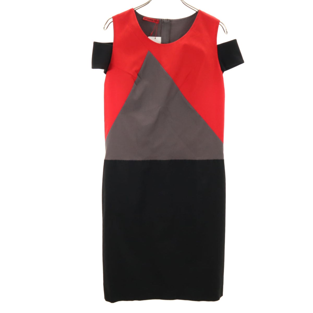 未使用 ノースリーブ ワンピース レッド レディース 古着