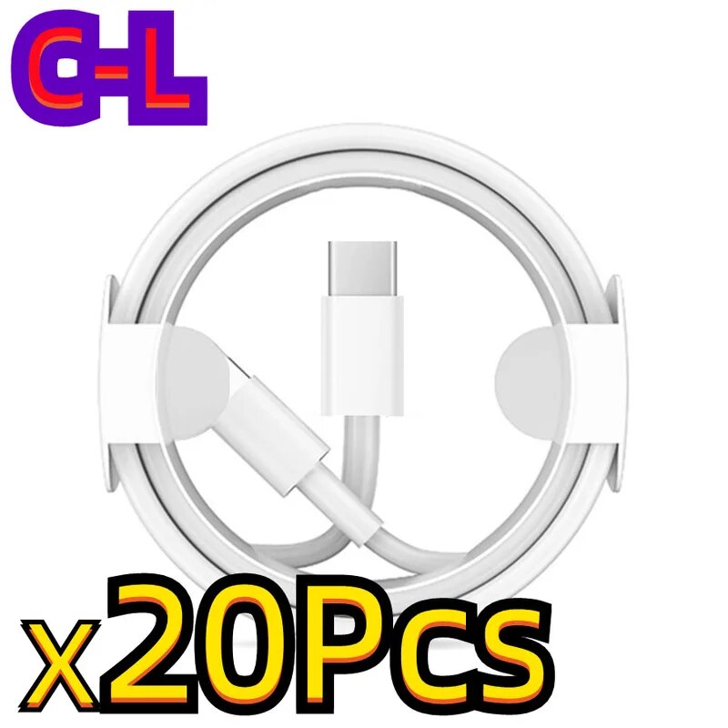 Samsung用USBケーブルタイプC 長さ1m 3フィート 520個 急速充電 PD 携帯電話用8ピンケーブル s20 s22 注20 12 13 14 p C to Lighting 20pcs