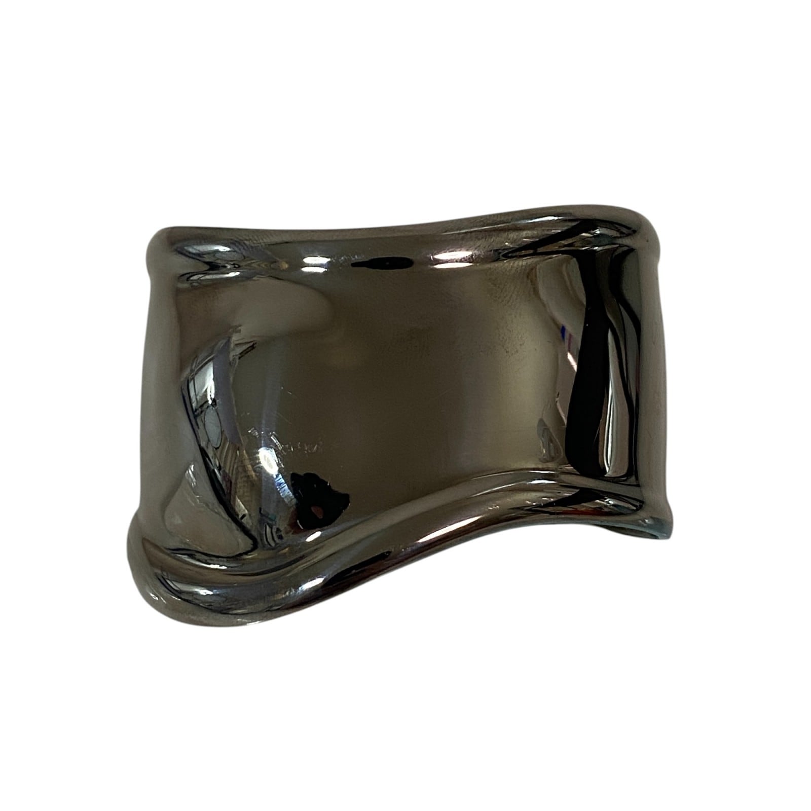 美品 ティファニー Tiffany レディース ボーンカフ スモール ルテニウム バングル