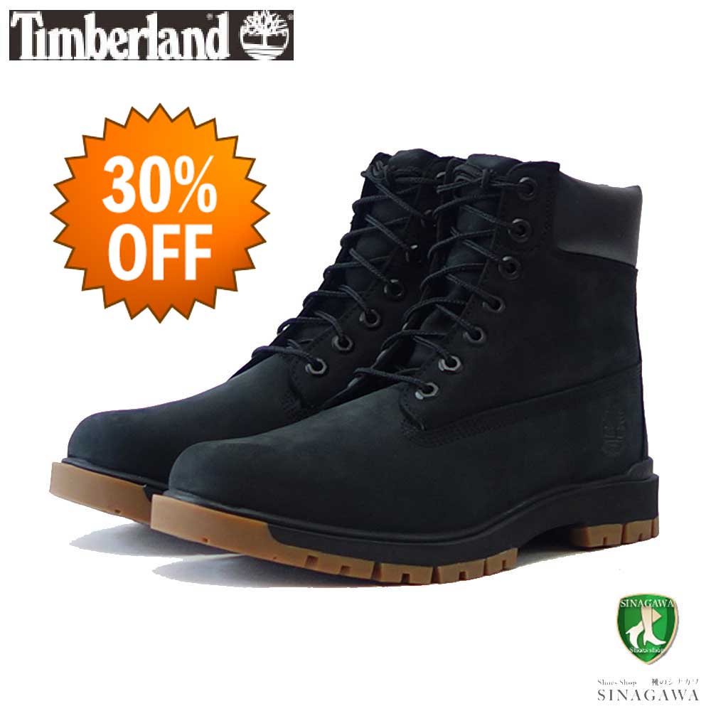Timberland ティンバーランド a5ngc ツリー ボルト 6インチ ウォータープルーフ ブーツ(ブラック/ヌバック) 撥水レザー チャッカブーツ アウトドア ウォーキング アンクルブーツ「