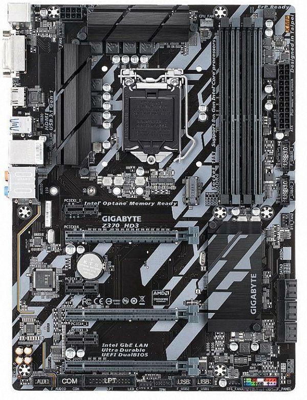 GIGABYTE Z370 HD3 (rev. 1.0) LGA 1151 (300 Series) Intel Z370 HDMI SATA 6Gb/s USB 3.1 ATX Intel Moth
