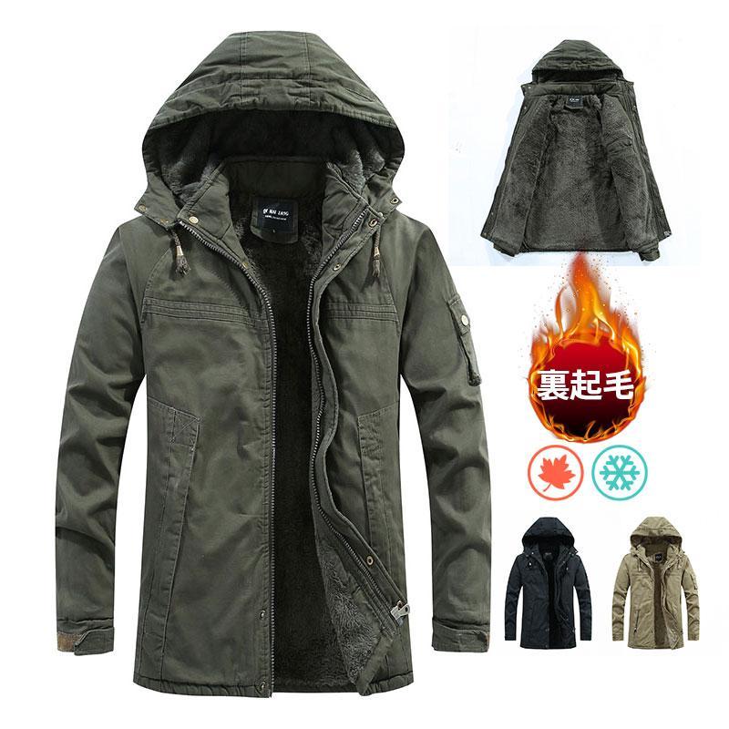 ミリタリージャケット メンズ アメカジ コート ロング ジャケット 裏起毛 ポアコート ブルゾン アウター あったか 厚手 防寒着 秋冬