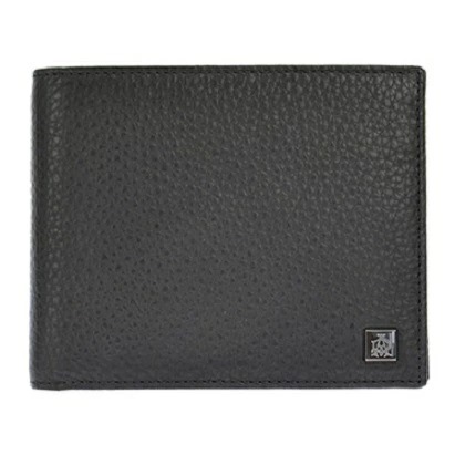 dunhill L2L732A YORK ダンヒル ヨーク 二折小銭財布 型押レザー ブラック