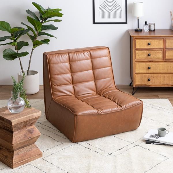 ソファー 1人掛け ヴィンテージ レトロ おしゃれ レザー 一人掛け パーソナルチェア 完成品 28,120円