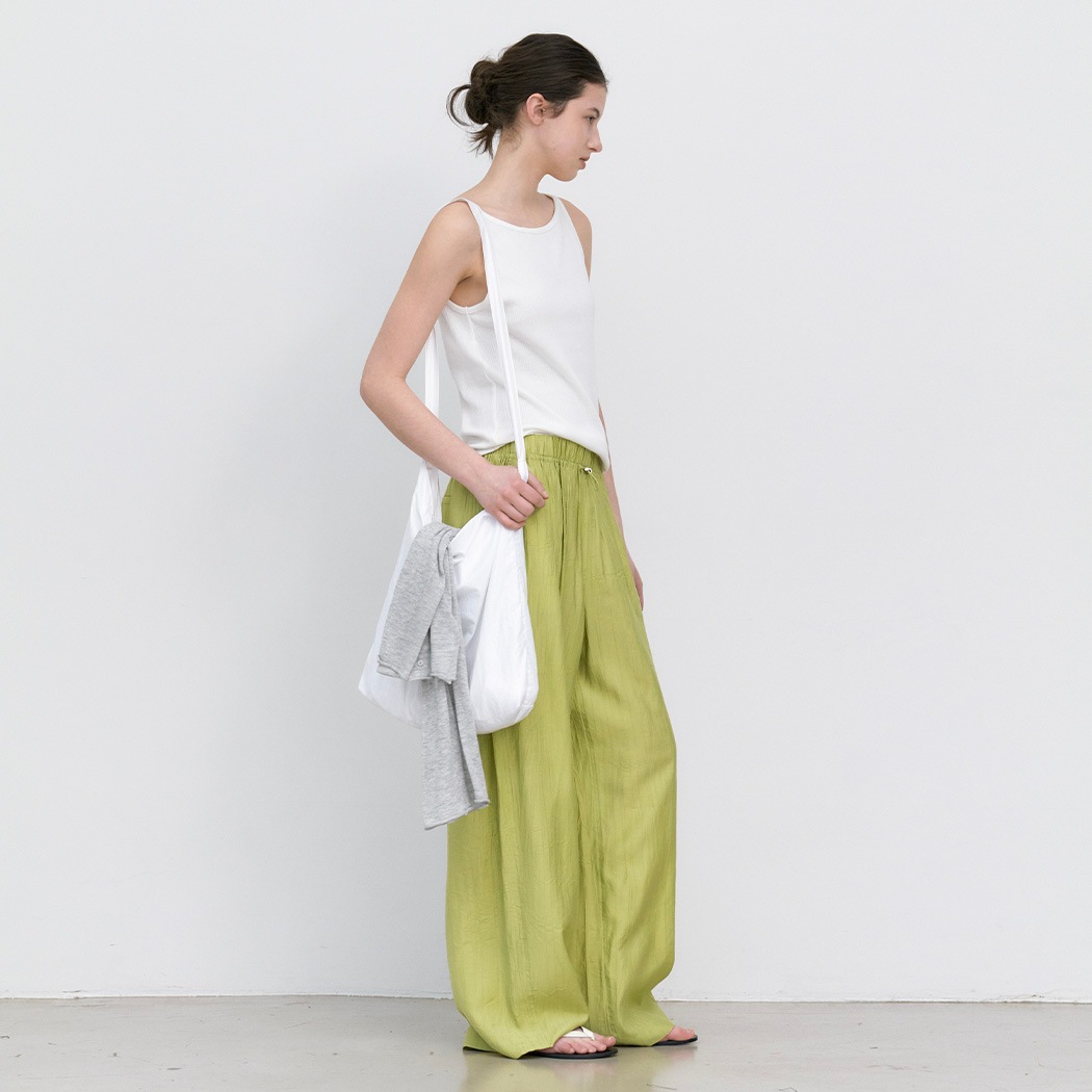 CREASE WAIST BANDING STRING PANTS (PT-5757)