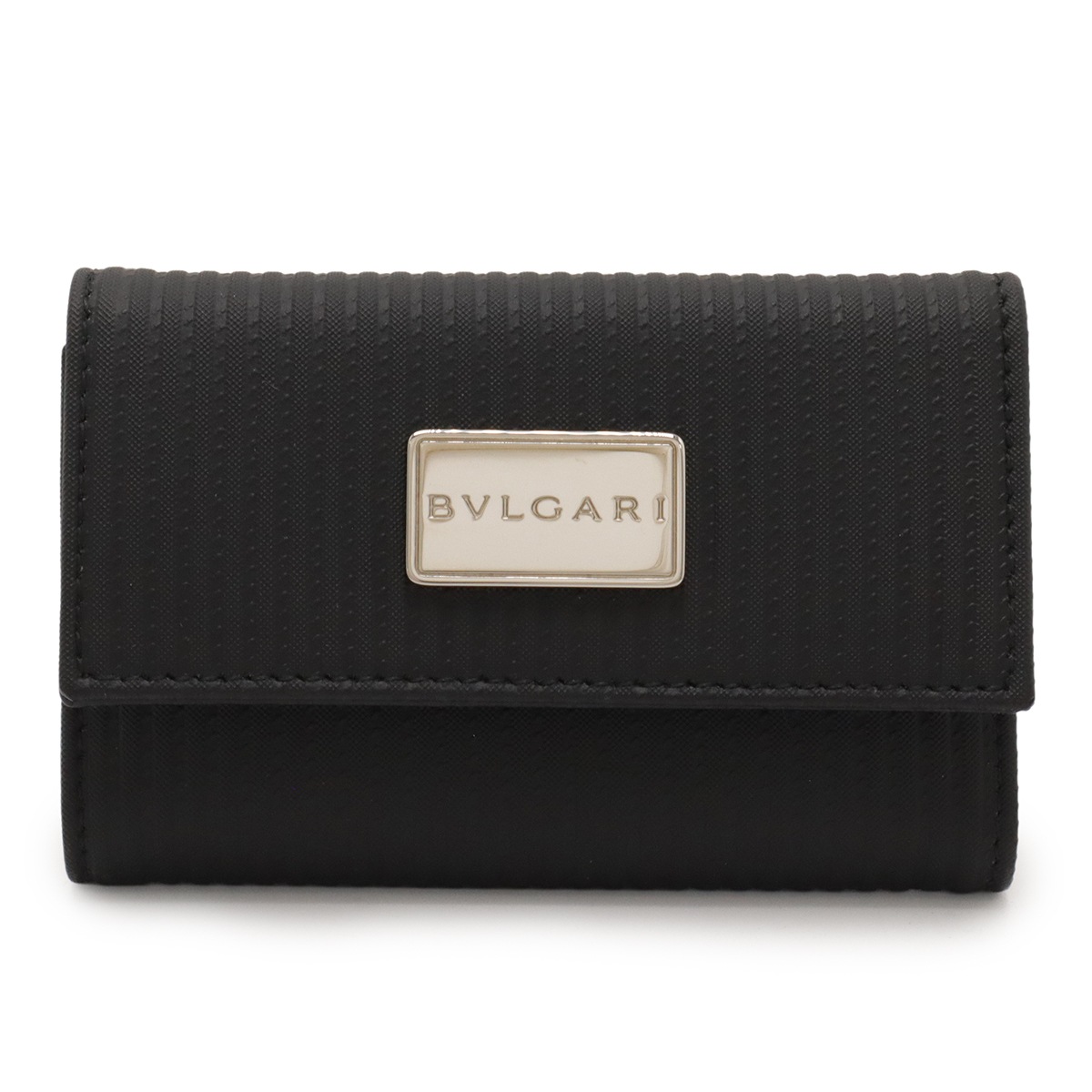 ミレリゲ 6連キーケース コーティッドヘリテージキャンバス レザー ブラック 黒 シルバー金具 2555