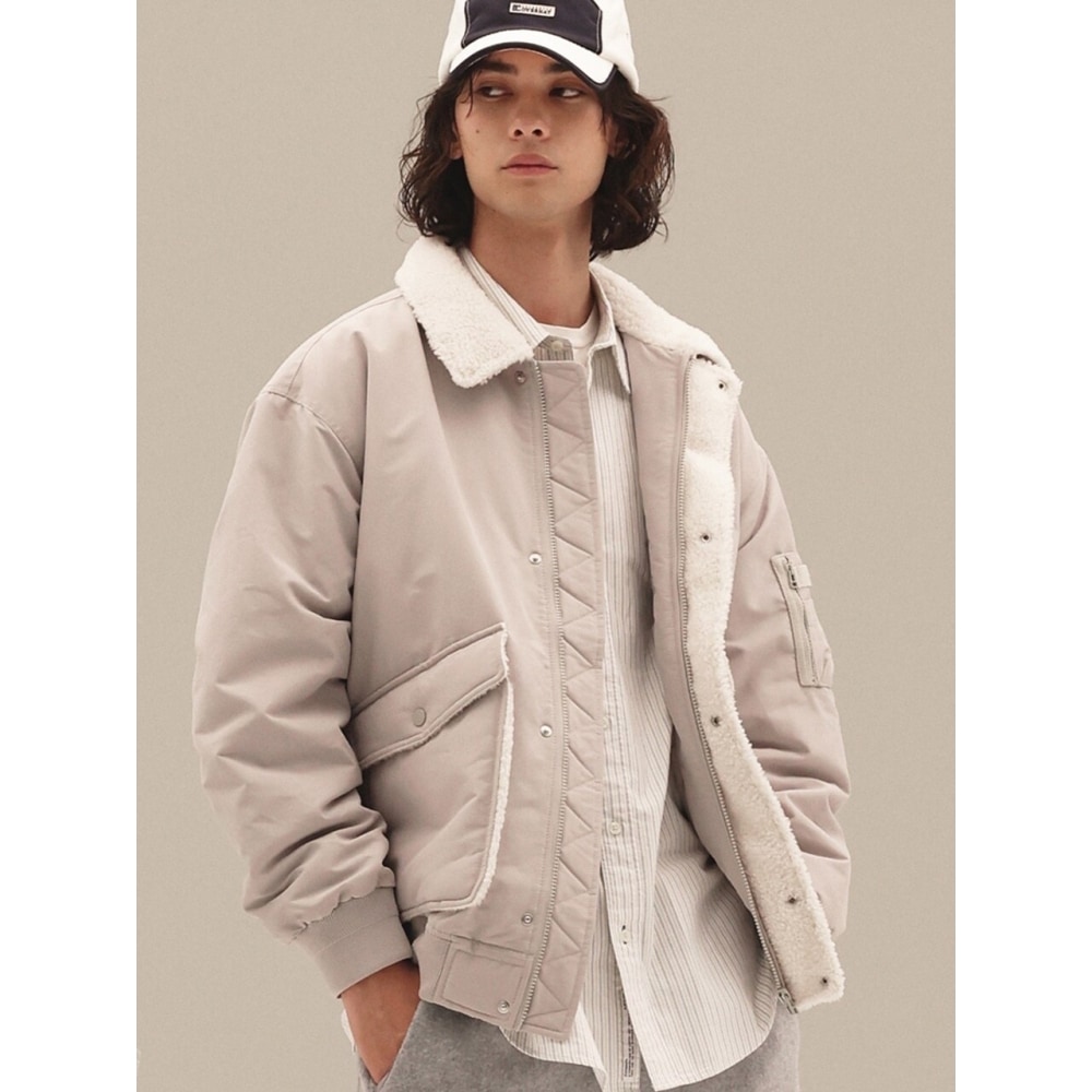 COVERNAT パディドカラ MA 1ジャケットベージュ 16,909円
