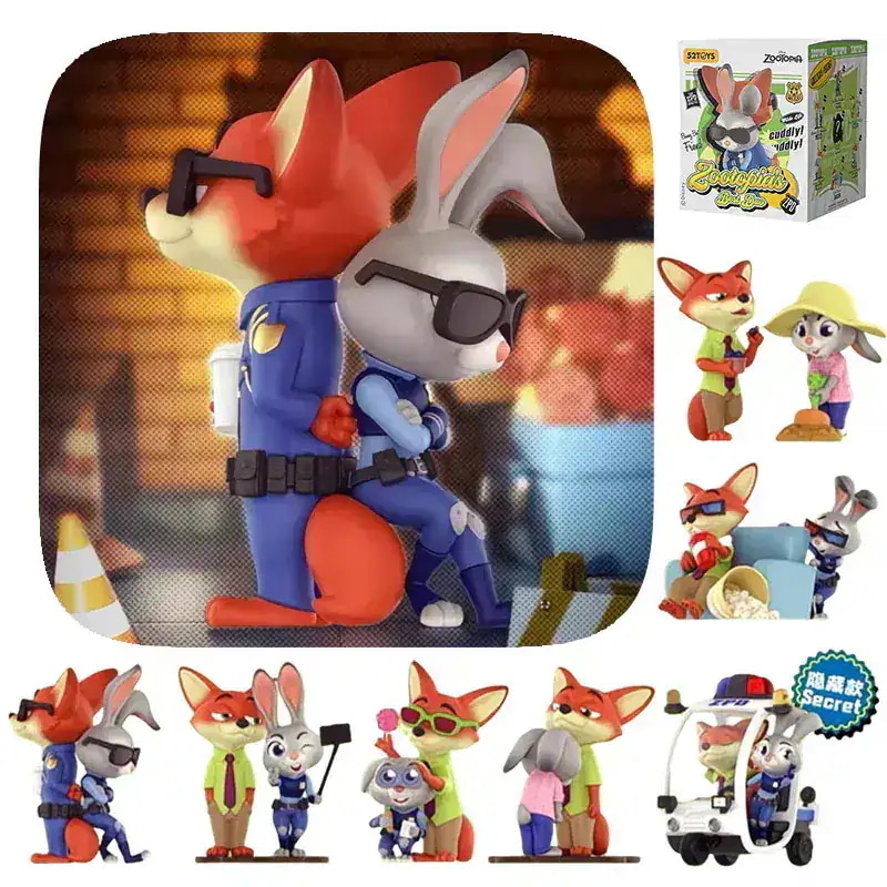 【公式正規品】52 TOYS 6点セット シークレット ズートピア ブラインドボックス ジュディ＆ニック かわいいフィギュア 人気グッズ コレクション ラッキーアイテム おしゃれインテリア