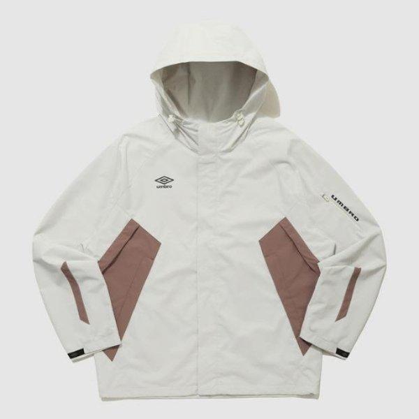 ウインドブレーカー JQS UQ123SJK11-WBE ブロテクトフード型シェルジャケット WHITE BEIGE