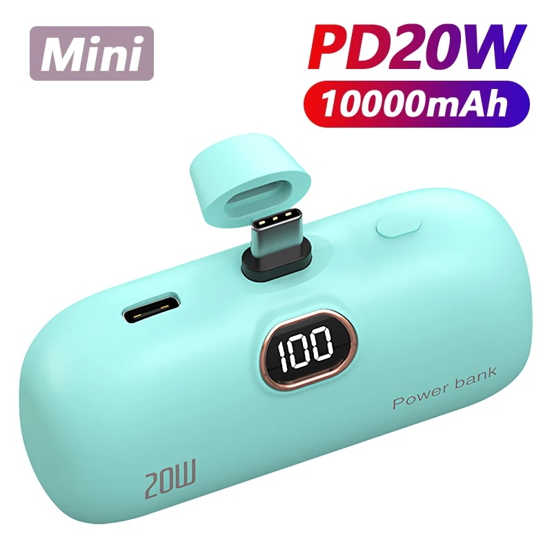 携帯電話充電器,ミニ外部バッテリー,iPhone, Samsung, Huawei, 10000mAh - 509