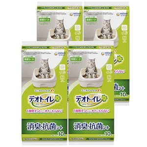 【まとめ買い】デオトイレ 猫用 シート 消臭・抗菌シート 40枚(10枚×4) おしっこ ペット用品 ユニチャーム