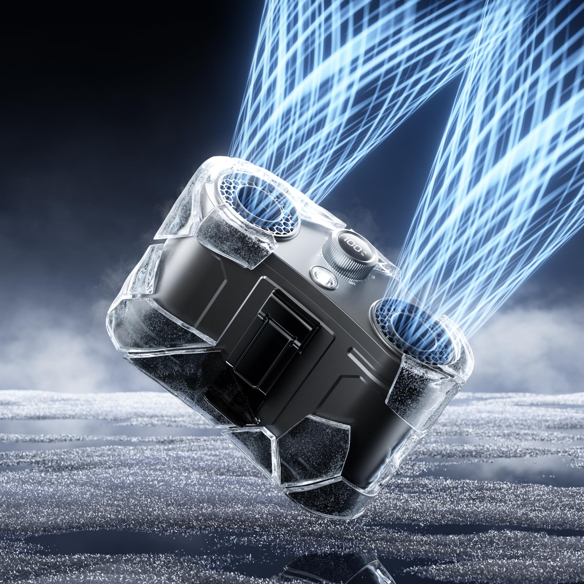 腰掛け扇風機 ベルトファン ハンディ 首掛け/手持ち/腰掛け/卓上 18000mAh大容量 LEDディスプレイ ダブル 超強風100段階風量 85時間動作 LED照明ライト USB充電式 給電機能 急