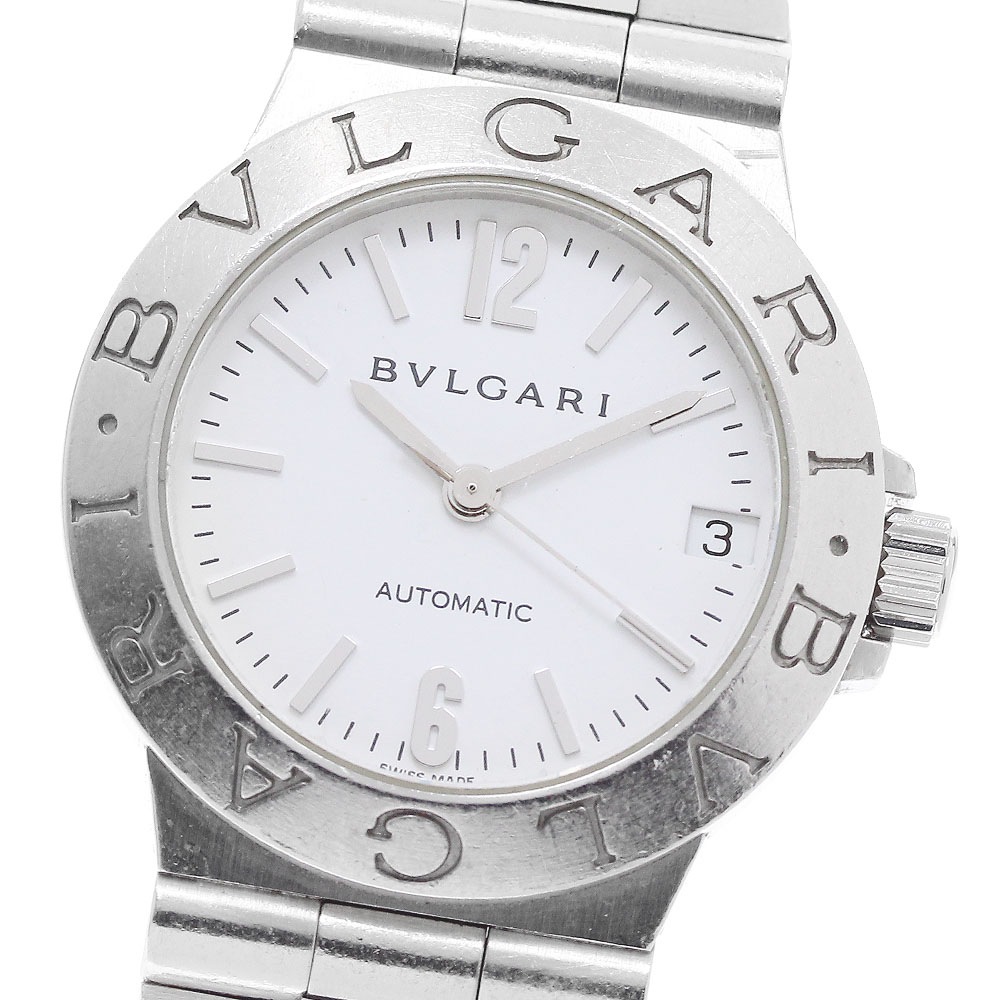 ブルガリ BVLGARI LCV29S ディアゴノ デイト 自動巻き レディース 箱付き_956483【中古】