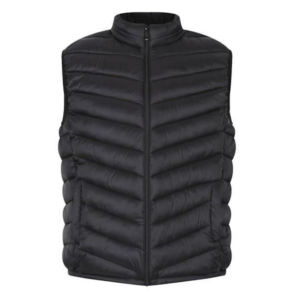 男性冬ハイネック軽量フルジップアップチョッキパディングIE-VEP-4006-ブラック