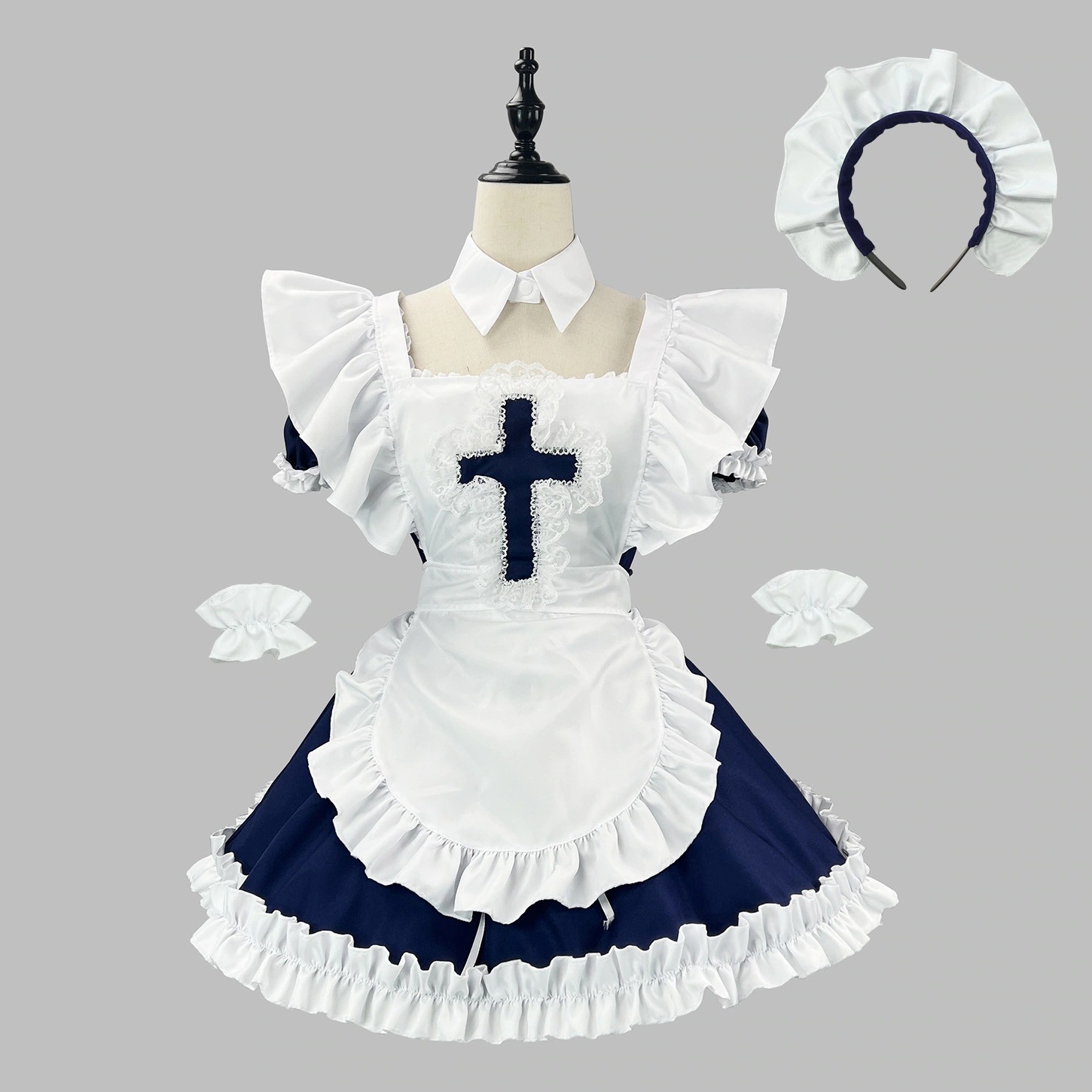 【今日限定】2026年新作 日本クラシック半袖メイド服 可愛い和風メイドコスプレドレス