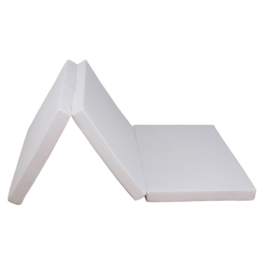 期間限定オファー 三つ折10cm高反発マットレス　セミダブル　ホワイト　25D 120N SD 宅配便RSL 店舗をフォローしてクーポンをゲット