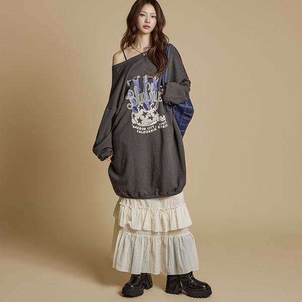 D5356 スウェットシャツ ワンピース