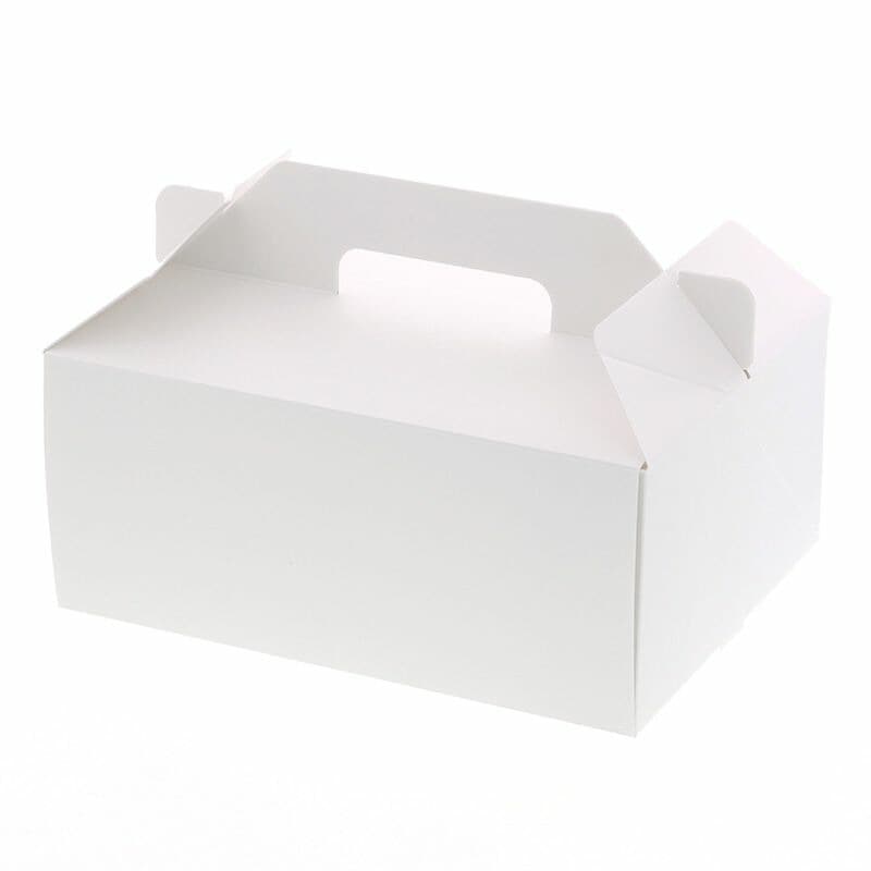 （まとめ買い）シモジマ HEIKO カットケーキ箱 Nキャリーケース ホワイト 18x24 25枚 004248083 [x3セット]