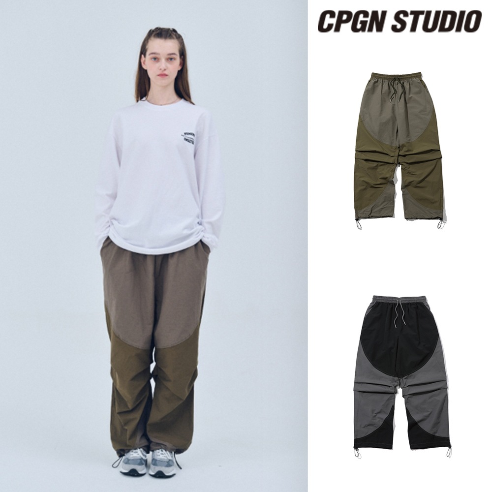 【CPGN STUDIO】 Round Cut Dart Nylon Pants