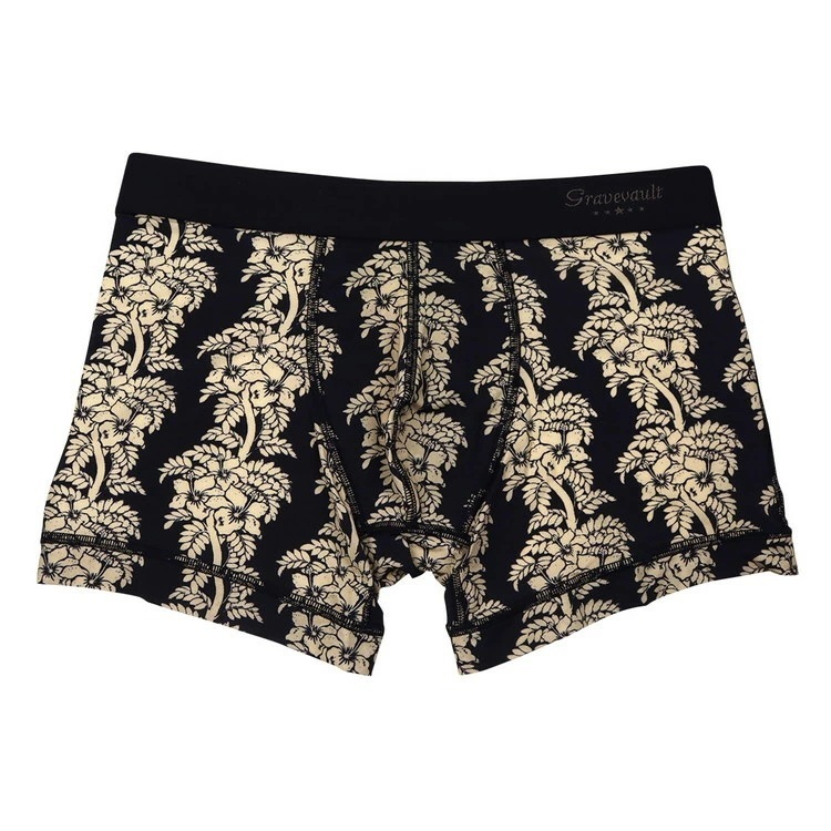 グレイブボールト：ALOHA ボクサーパンツ (ブラック)【3052482-BK】