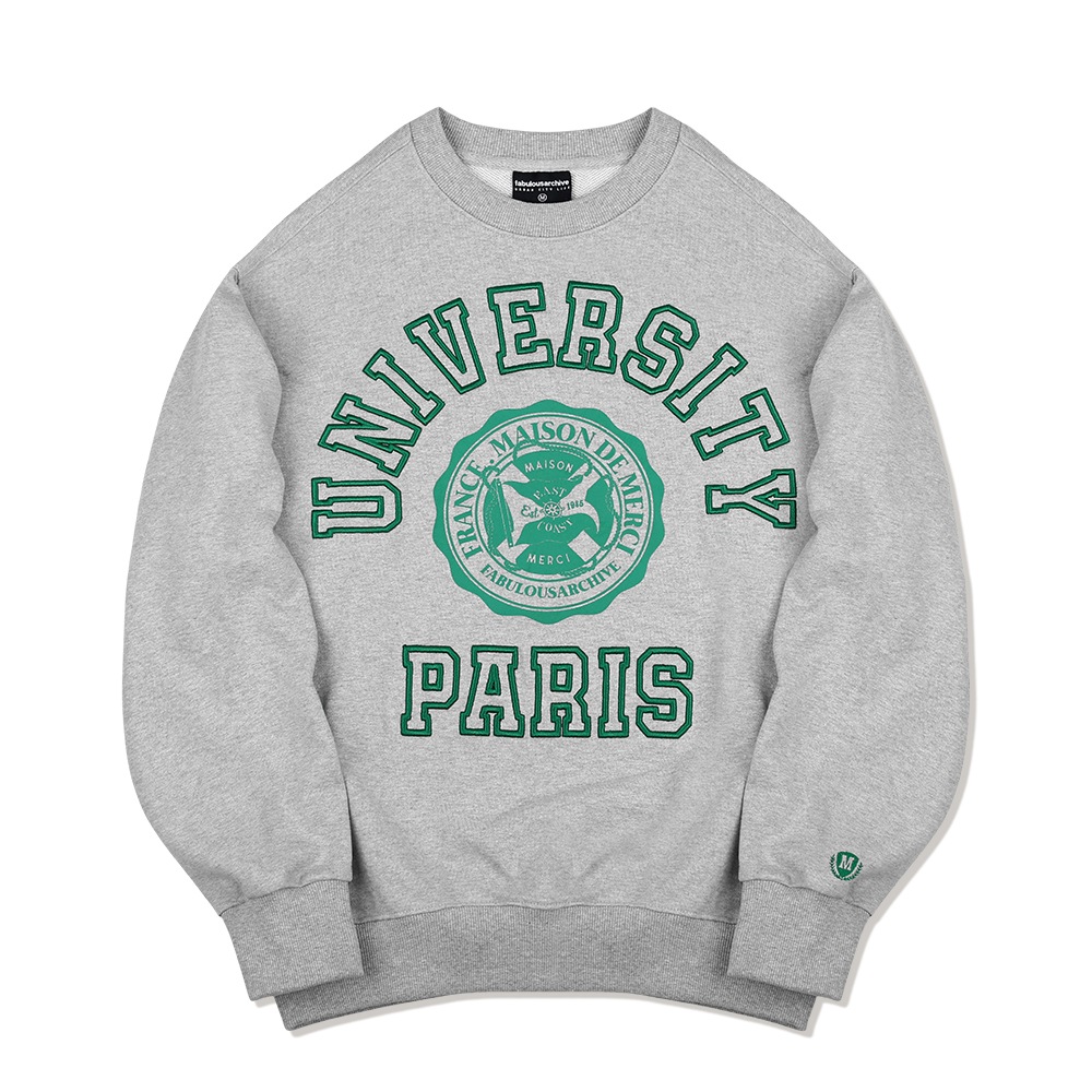 直営店に限定 UNISEXレギュラーフィットUNIVERSITYエンボスマンツーマンTシャツメラングレー(FCC1TS402M) Tシャツ・カットソー 直営店に限定 UNISEXレギュラーフィットUNIVERSITYエンボスマンツーマンTシャツメラングレー(FCC1TS402M) Tシャツ・カットソー