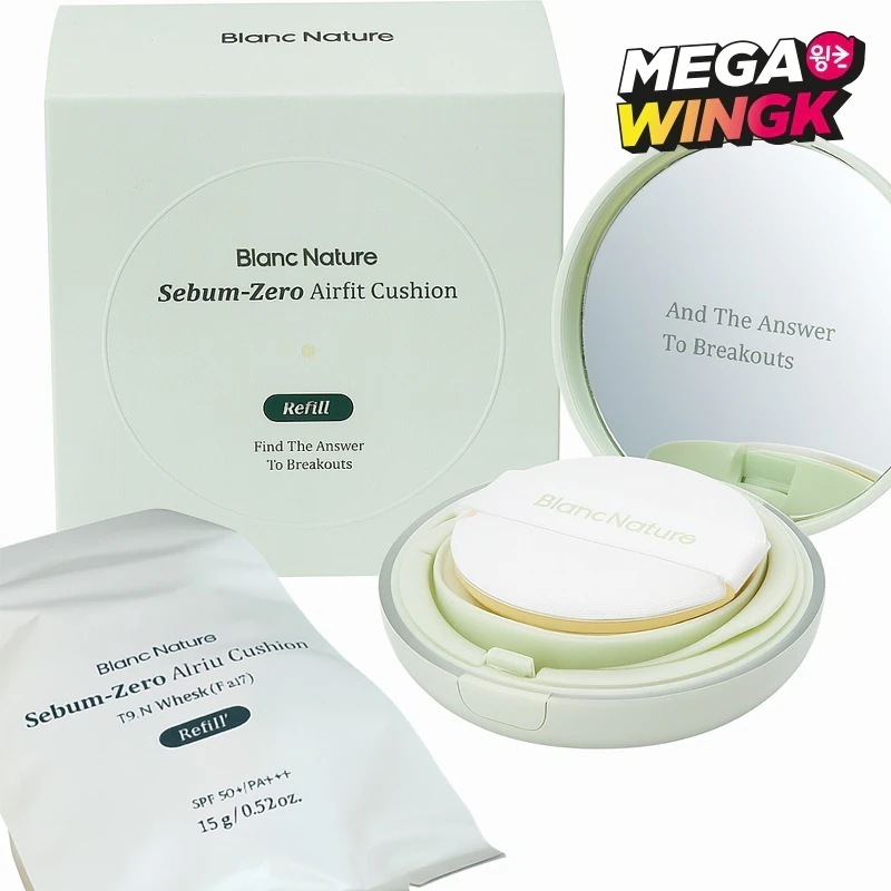 ピジゼロエアフィットクッション 15g本品+15gリフィル 韓国コスメ セミマット 毛穴カバー クッションファンデ 長時間キープ