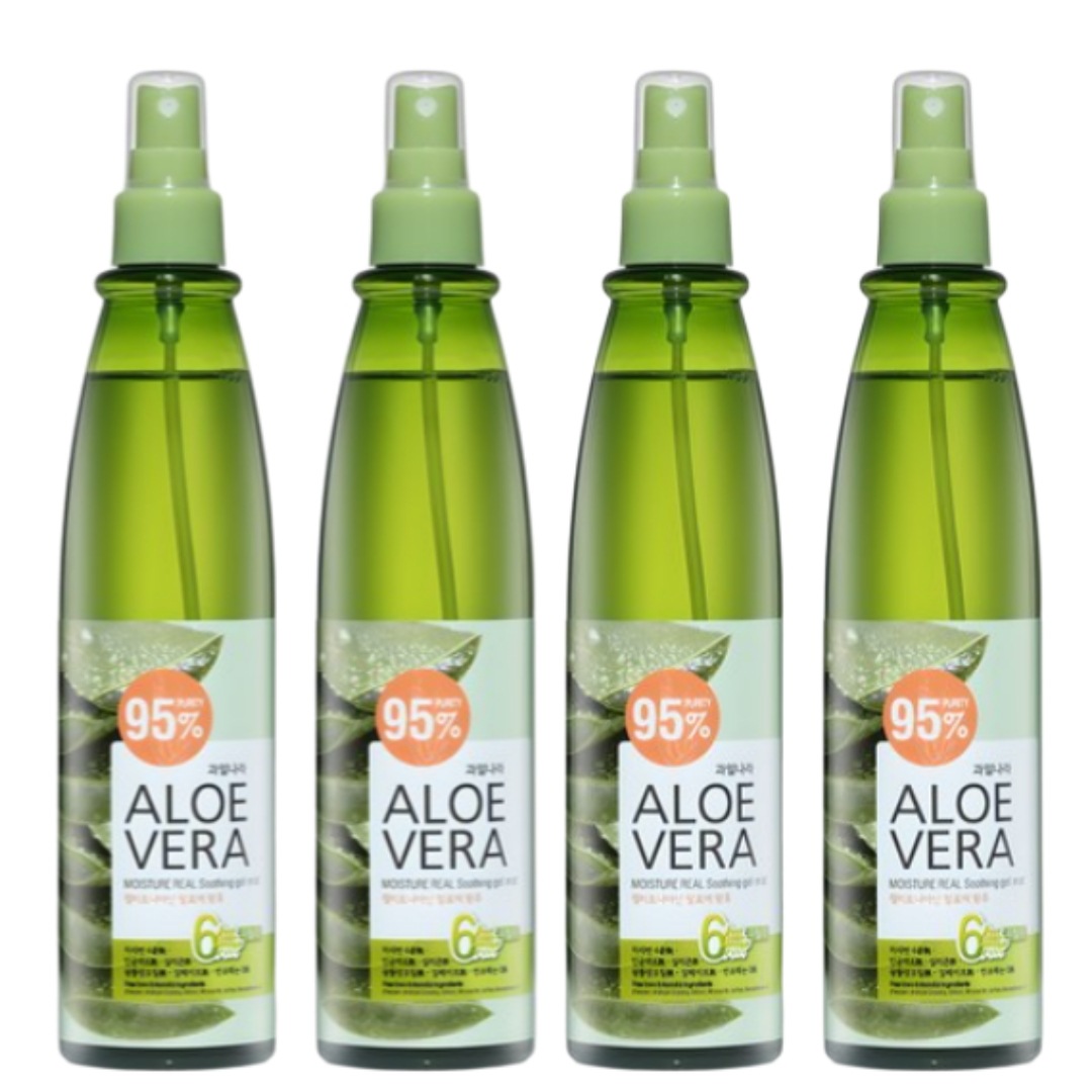 果実の国 大容量 アロエベラ モイスチャーリアルスージングジェルミスト 310ml×4本 アロエベラ葉エキス95% マルチ保湿ケア 刺激成分フリー 肌トラブル緩和 高保湿スプレー
