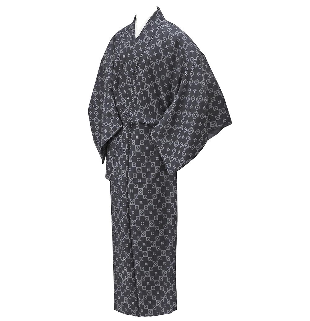 洗える着物 小紋 Ｌ寸ポリエステル 着物 新品 カジュアル レディース p1651