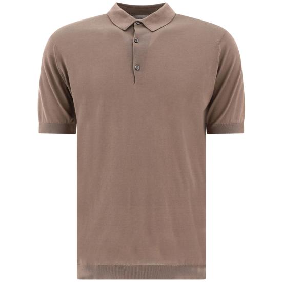 JOHN SMEDLEY Men Polo Shirts ADRIAN BEIGE NEUTRALS