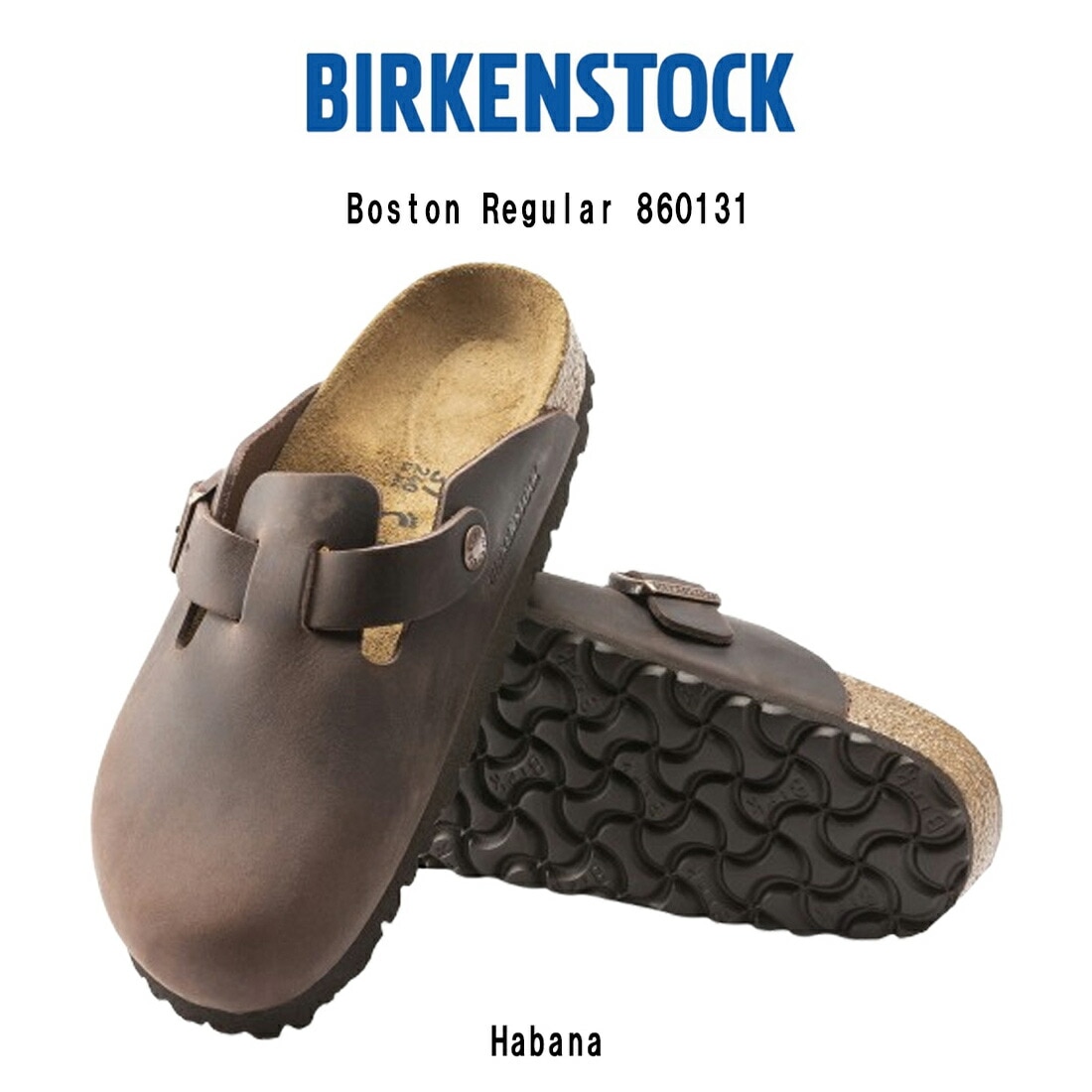 BIRKENSTOCK ボストン クロッグ サボ サンダル コンフォート レザー レギュラー ブラウン ユニセックス ビルケン Boston Regular 860131