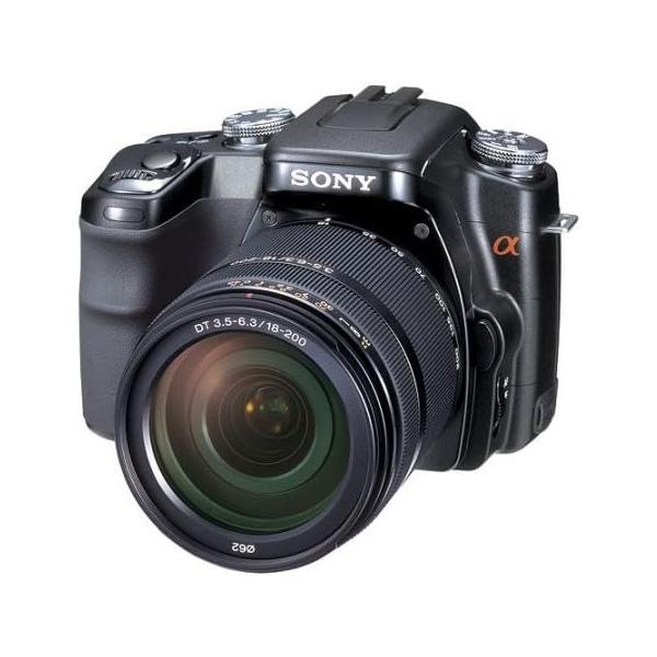 【中古】ソニー SONY デジタル一眼レフ α100高倍率ズームレンズキット DSLR-A100H ブラック