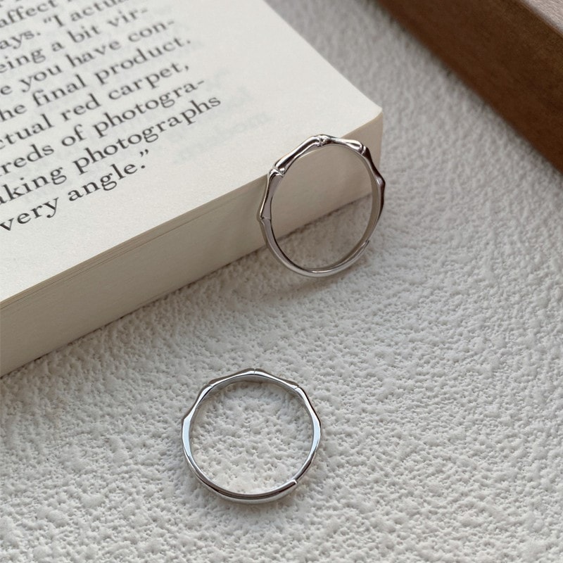 【1点ご購入 で10点プレゼントいたします】足銀素輪ペアリングシンプル開口高級感幼馴染戒