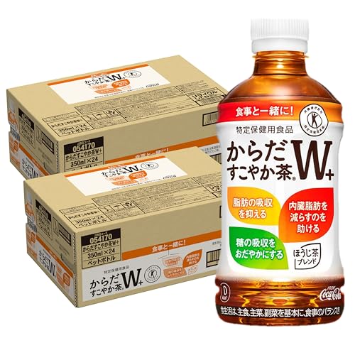 [2CS] [トクホ] コカ・コーラ からだすこやか茶 W (350mlPET×24本)×2箱