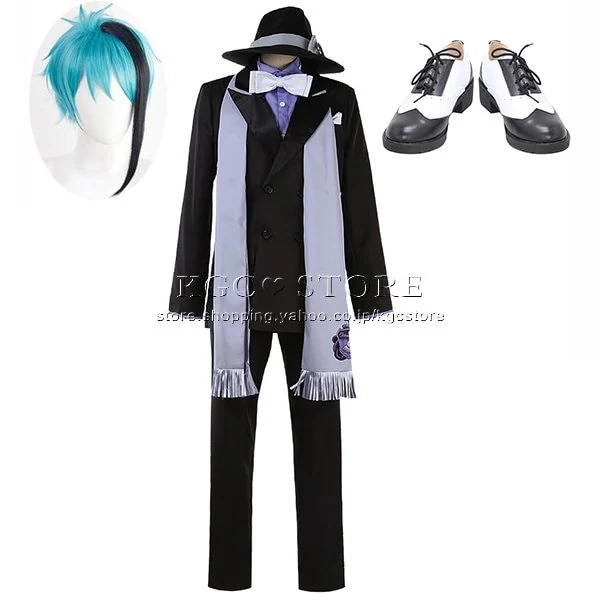 ディズニー ツイステッドワンダーランド 風 ジェイドリーチ コスプレ衣装 ウィッグ 靴 寮服 ハロ