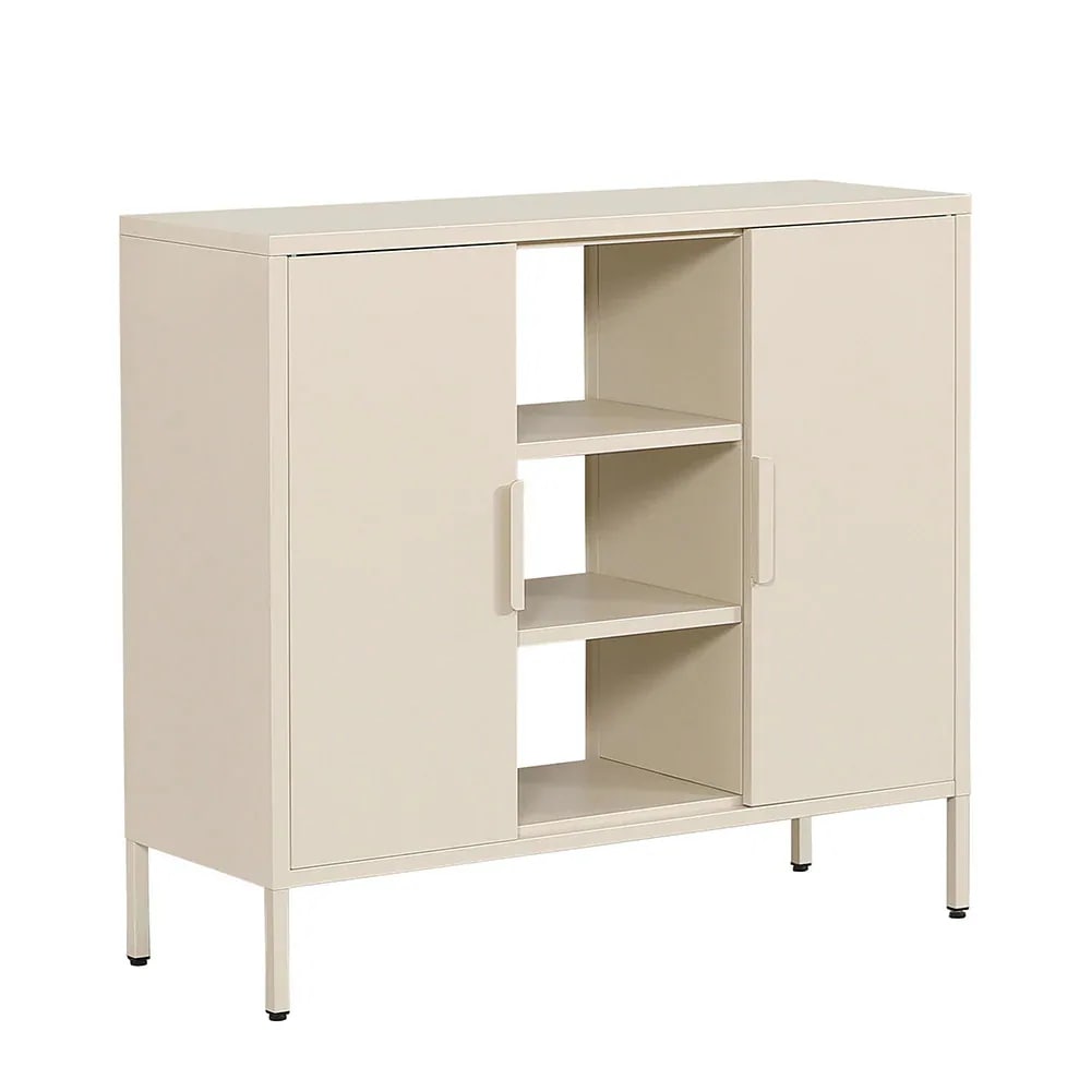 【国内即日発送】キャビネット スチール サイドボード メタル 金属製 扉付き テレビ台 収納棚 おしゃれ リビング モダン 棚 スチールチェスト 書類 韓国インテリア 扉 金属製キャビネット 可動棚