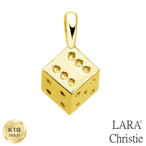 ネックレストップ ペンダントトップ ダイス サイコロ レディース メンズ K18 18金 ゴールド 約2.63g LPUC