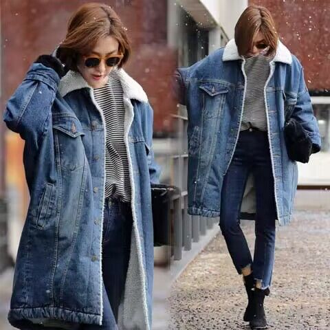 大人の魅力 レディース デニムコート ジャケット デニム ロング 裏起毛 裏ボア 防寒 コート ゆったり 暖か アウター カジュアル 秋 冬