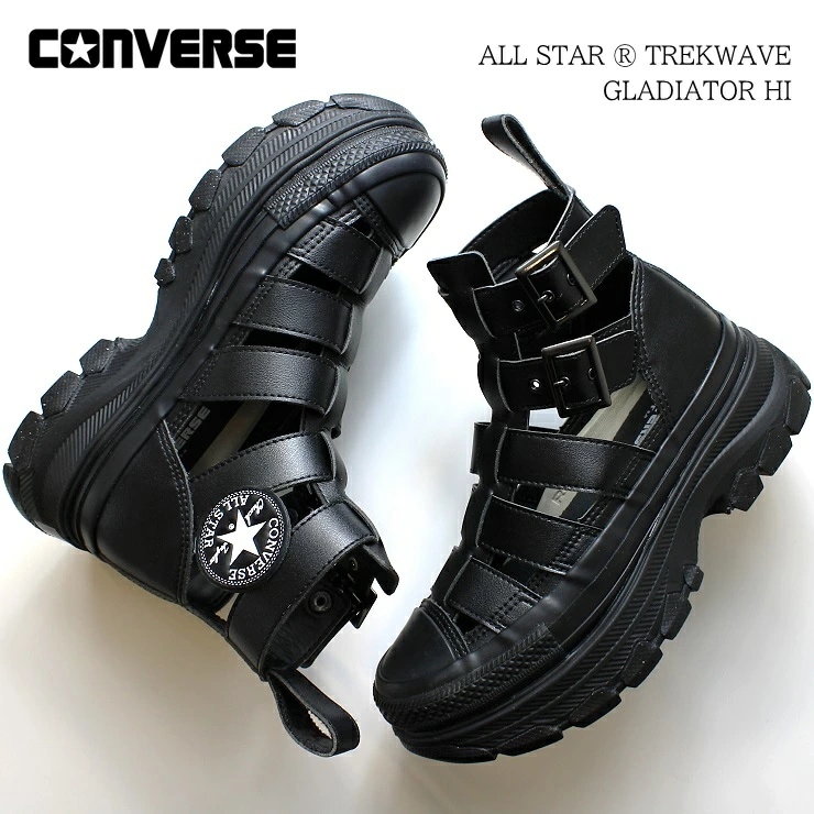 オールスター (R) トレックウエーブ グラディエーター HI 31311940 ブラック ALL STAR (R) TREKWAVE GLADIATOR HI レディース スニーカー 厚底 サンダル