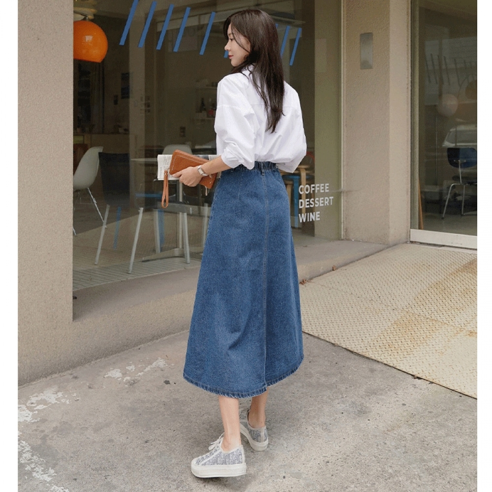 クリック&ファニーデアフレアデニムスカート [SMLサイズ]