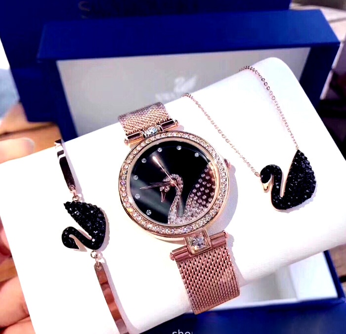 sets watch with bracelet sets Rose Gold